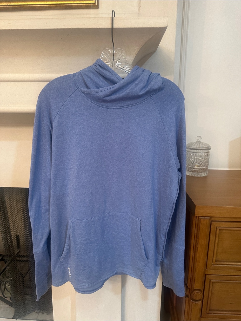 RLX Ralph Lauren Light Blue Cowl Neck Pullover